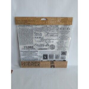 Ephemeral Type Iron Orchid designs Stamp NIP